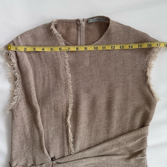 Dusan Linen Oatmeal Maxi Long Dress 42 US Size 10/12 - Picture 9 of 13